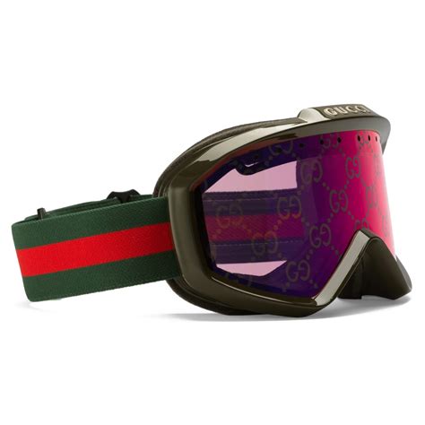 casque de ski gucci|Gucci green ski goggles.